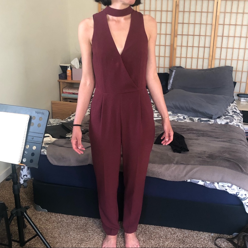 Burgundy Jumpsuit - Dynamite